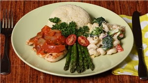 deliciously prepared meal
